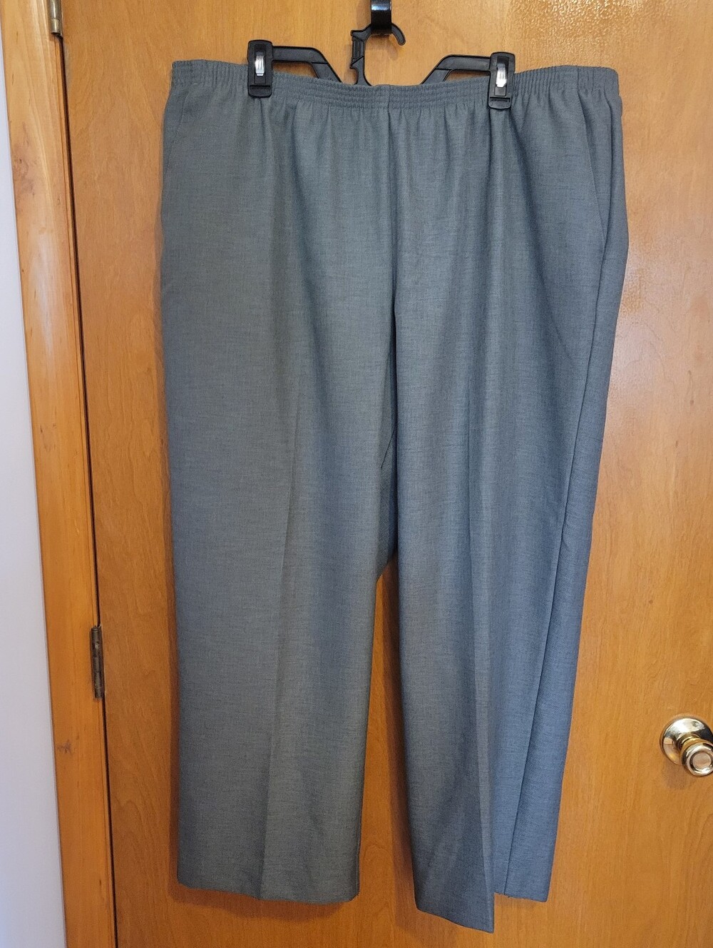 Alfred Dunner Woman Gray Pull-On Elastic Waist Pants, Size 22W